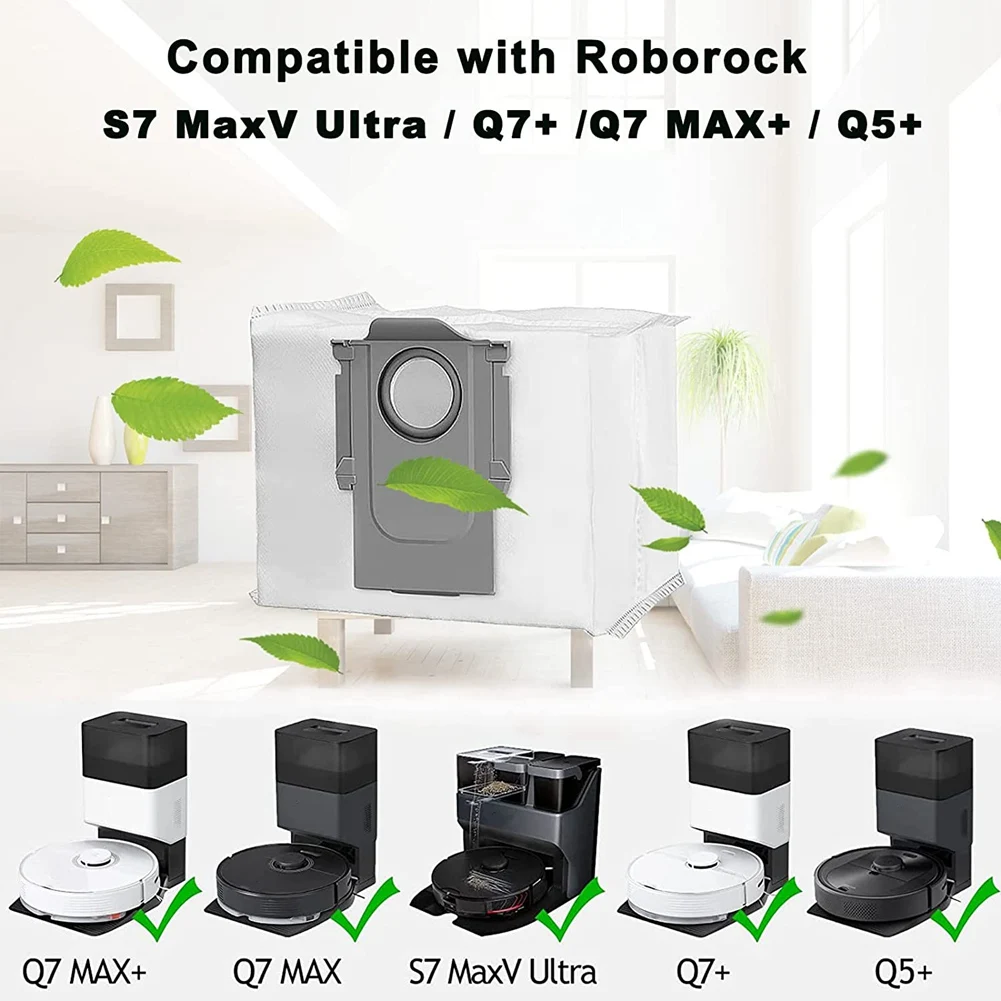 12 Опаковки, Торби за прах за Roborock Q7 Max/Q7 Max +/Q7 Max Plus, за прахосмукачка Roborock S7 MaxV Ultra/S7 Pro Ultra - 3