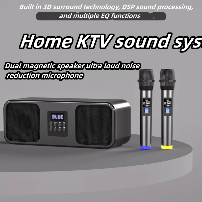 120 W Caixa De Som Bluetooth, Озвучителна система за домашно кино Para Casa субуфер Hi-Fi стерео безжичен караоке микрофон високоговорител - 0