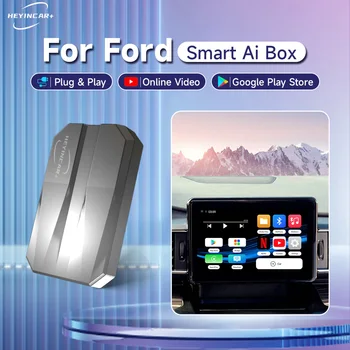 2023 НОВ HEYINCAR Smart AI Box Android Auto Безжична CarPlay За Ford F150 Explorer BRONCO Маверик Mustang Netflix, YouTube Tv