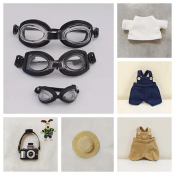Очила за кукли Kawai Уолъс Громита, малки фотоапарати, скъпа креативна сламена шапка, малки сини барети, колекция от аксесоари за дрехи, подарък
