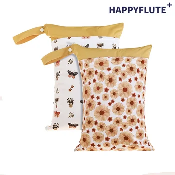 HappyFlute Изключителен 2 бр./компл. влажен чанта с цип, водоустойчива чанта за памперси за еднократна употреба