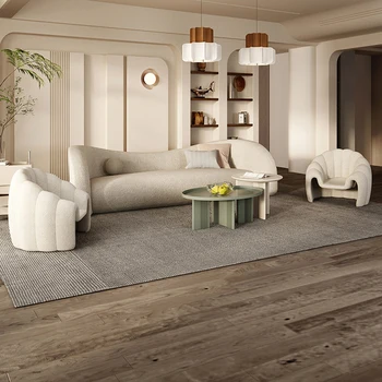 Трансформируемые на мека мебел за дневна, лаунжи, луксозен диван от скандинавския дърво, единична бял диван с възглавница, мебели за дома MZY