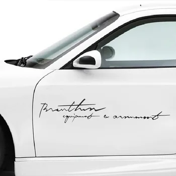 Универсални автомобилни стикери с английската буквенной подпис, черна/бяла vinyl стикер на колата KK, водонепроницаемое украса кола