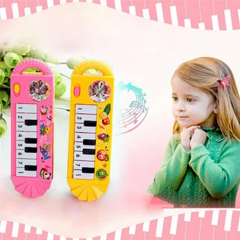 Електронно пиано играчка Мини на 8-ключ клавиатура е-пиано клавиатура ранните Детски образователни игри играчки детски подарък Случаен цвят