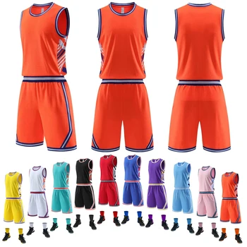 Баскетболно майк баскетболен тренировъчен костюм Дрехи за деца и възрастни, Спортна жилетка, Мъжки комплекти от баскетболния потници за момчета голям размер