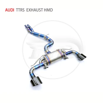 На изпускателния колектор от титанова сплав Downpipe подходящ за електронното клапа автоматична модификация на Audi TTRS