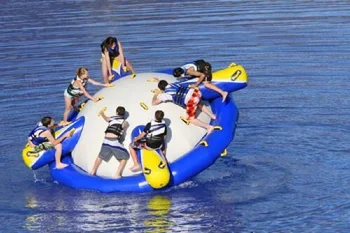 Надуваема дискотечная лодка за аквапарк Надуваема водна ракета НЛО за игри в парка