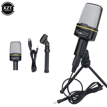 Кондензаторен микрофон SF-920 Професионален Микрофон за запис на 3,5 мм Plug и Статив За играта Студио за стрийминг на видео в YouTube Microfon