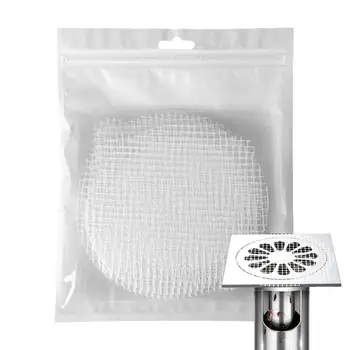 Стикер за източване на пода срещу запушване Кръг стикер за дренаж на окото Прозрачната дренажна кръпка-филтър Здрав лигав филтър за душ