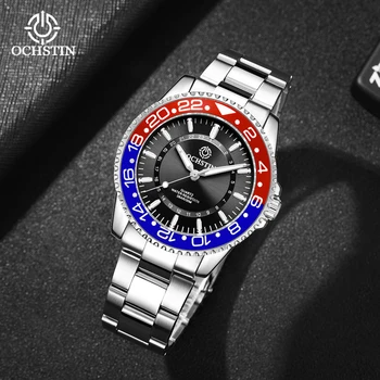 OCHSTIN оригиналната серия, нови кварцов мъжки часовник от неръждаема стомана, многоцветен избор, което променя тенденцията, кварцови часовници в мъжки стил