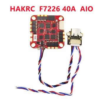 HAKRC F7226 40A AIO Baro BlackBox Сензор за Ток F722 Контролер за полет BLHELIS 4в1 ESC 2-6 S за RC FPV-система свободен стил Дрон