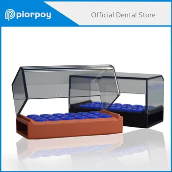 PIORPOY Пластмасов стоматологичен титуляр за свиня с 18 дупки, организаторите стоматология, кутия за дезинфекция, калъф за стерилизатора, инструмент за стоматологията