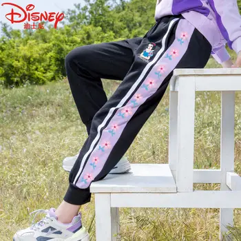 Есенни панталони Disney Girls Kawaii, модерни всекидневни спортни панталони, панталони за момичета, нови флисовые панталони за момичета с шарени аниме 