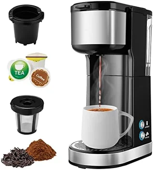Кафемашина за подаване на кафе K Купа с резервоар, малък кафе-капсула обем 6-14 грама, мини-кафе-машина за една чаша, подходяща за пътни чаши,