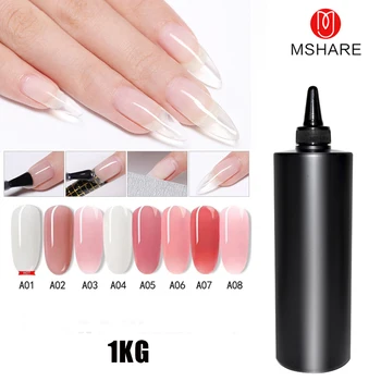 MSHARE 1 кг, гел за удължаване на нокти Quick UV Строител за изграждане на нокти