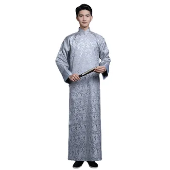 Дългата риза в стил на Китайската Република, мъжка жилетка, халат за театрален костюм в китайски стил, реквизит за снимките на филми и телевизионни драми, облекло