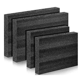 4 бр Адаптивни найлонова черен за седалките, инструментална пяна, черно поролоновый лист за опаковане и diy