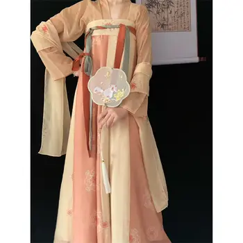 Дамски твърди пола Hanfu дължина до гърдите, пролетно-летния китайски костюм с принтом, древнекитайский костюм, рокля фея, рокли