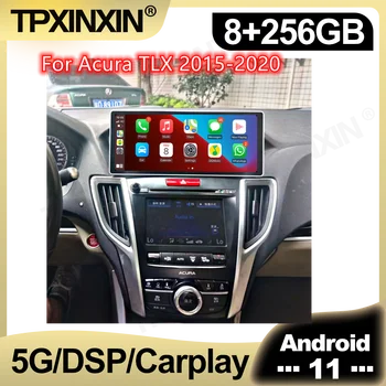 128 GB CarPlay Android 11,0 АвтоРадио За Honda Acura TLX 2015-2020 Автомобилен Мултимедиен Плейър Стерео GPS Navi Радио Главното устройство