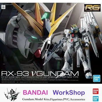 Bandai Оригинален Gundam 1/144 RG 32 RX-93 V Gundam Фигурка В Събирането Комплект Модел Подбрани Подаръци