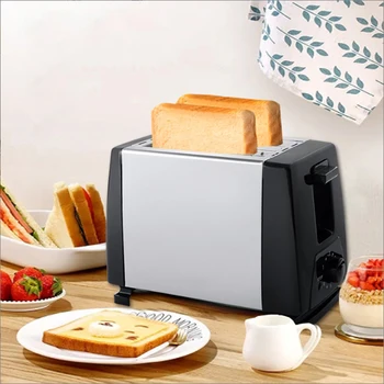 Тостер 2 филии хляб, тостер, домашна кухненски уреди за печене от неръждаема стомана, сандвичи за закуска, лека хранителна машина
