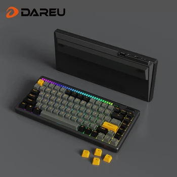Ръчна детска клавиатура DAREU A84 Pro, алуминиеви трехрежимные клавиатурата, включете Sky V3, 84 клавиша, безжична Bluetooth клавиатура за геймъри