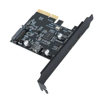 Адаптер PCI-Express 4X към USB3.2 Генерал Странично Карта за бърз пренос на данни със скорост 10 gbps