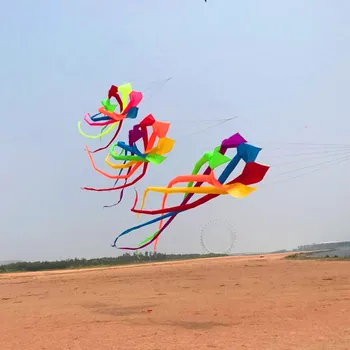 безплатна доставка, висококачествен 6-метров балон змии с розови ветроуловителем, големи хвърчила, макара за уиндсърф, за възрастни, обзавеждане за кайтсърф, аксесоари за хвърчила