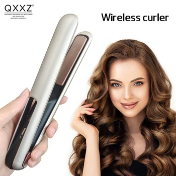 QXXZ Безжичен Изправяне на коса 2-в-1 Мини Професионална Химическо Завивка Led Температурен дисплей за Удобство на зареждане чрез USB