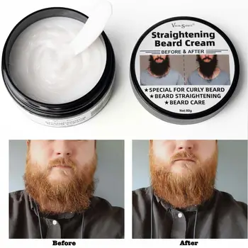 Професионален мъжки восък за брадата, мехлем за мустаци, натурално масло за грижа, натурален крем за оформяне на брада, климатик за брадата Y4Y1