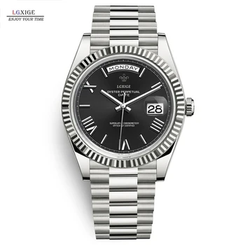 2023, горещи луксозни мъжки бизнес кварцов ръчен часовник от неръждаема стомана, модерен бял циферблат, водоустойчив мъжки часовник, подарък
