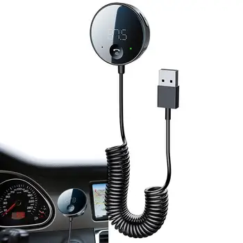 Авто радио-плейър BT5.0, автомобилен MP3 плейър, адаптер за приемника хендсфри, аудиоадаптер с екран на дисплея, автомобилен