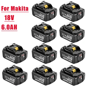 Батерия 18V 6.0 Ah BL1850 BL1860B BL1860 BL1840 LXT lithium‑Ion за електроинструменти Makita 18V BL1840B BL1830 194205-3 LXT-400