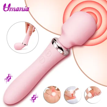 Мощен AV магическа пръчка Вибратор за жените, вагинален масажор, стимулант точка G, на клитора, USB зареждане, женски мастурбатор, секс-играчки