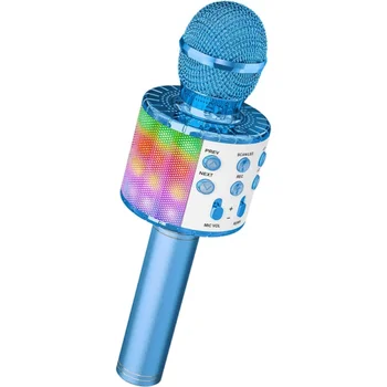 Безжичен микрофон за караоке, детски караоке микрофон с led подсветка за танци, Bluetooth и микрофон за деца, момичета и момчета