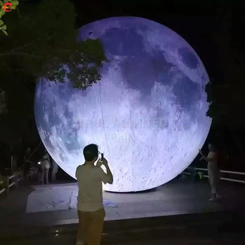Безплатна доставка Гигантски надуваем лунна топка Въздушни отскача Планети балони за рекламен насърчаване на