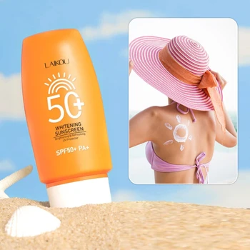 Слънцезащитен крем за лице и тяло, избелване, прехрана, силен слънцезащитен продукт, защитен крем за кожа, анти-стареене овлажнител с контрол олио SPF 50