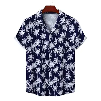 21 Цвят Мъжка риза с гавайским принтом 2023, летни дрехи за почивка на брега на морето, без приятелка, бързосъхнеща блуза, екипировки за плажни дрехи