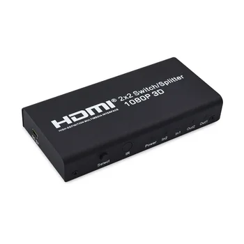 110-240 v HD 1080P HDMI 2x2 ключа сплитер видео сплитер конвертор адаптер за преносим компютър телевизор