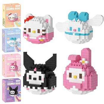 32 Стил Kawaii Mini Hello Kitty Kuromi Строителни блокове Карикатура Мики Бод тухла 3d сладко модел на мишката монтажни играчки, подаръци за деца