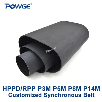 POWGE HPPD RPP P3M P5M P8M P14M синхронно каишка Индивидуалното производство на всички видове шайба времето колан RPP3M RPP5M RPP8M RPP14M