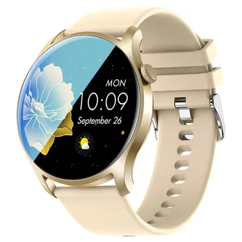Нови Кръгли Женски Смарт часовници Max8 с Пълен Сензорен екран, Спортен Фитнес Тракер, Водоустойчиви Дамски Умни Часовници за Мъже за Android и iOS