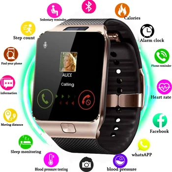 DZ09 Отговори На призива На Смарт Часовници Подкрепа TF СИМ Монитор Сън Smart-Часовници Фитнес Тракер, Камера за Дистанционно Управление За IOS и Android