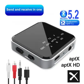 aptX-LL/HD/адаптивен адаптер с ниско закъснение 5,2 аудиоприемника-предавател 3.5 мм Aux Безжична стерео музикален адаптер