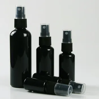 50шт Преносим малка Черна Пластмасова Празна бутилка Спрей за Еднократна употреба Бутилка от 10 мл/20 мл/30 мл/50 мл/100 мл