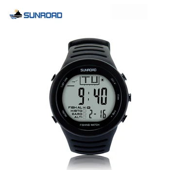 Професионални спортни часовници за гмуркане, напомняне за иконата умна риболов, пощенски код риболов, Барометър, хронометър, водоустойчив 5ATM