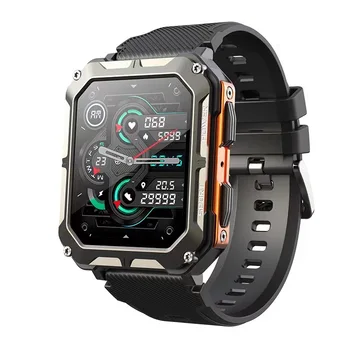 С20 PRO мъжки часовници, мъжки умни часовници, най-новата актуализация на 2023, Bluetooth-предизвикателство, определяне на кръвното налягане, IP68, водоустойчив видове спорт, за гмуркане
