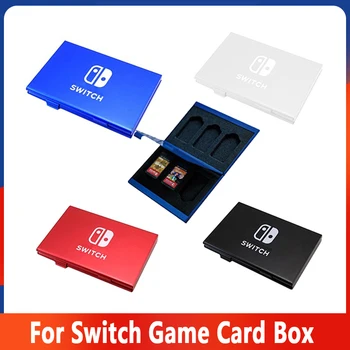 За Nintendo Switch Притежателя слот за карти чанта твърд корпус от Алуминиева кутия за съхранение на карти игра калъф с аксесоари за игри Switch