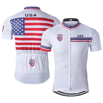 Дишаща Майк За Велоспорта, Риза с къс ръкав, Спортни Дрехи На открито, Флаг на САЩ, в началото на с Влагоотводящим езда America, Дрехи за МТВ, Спортна риза