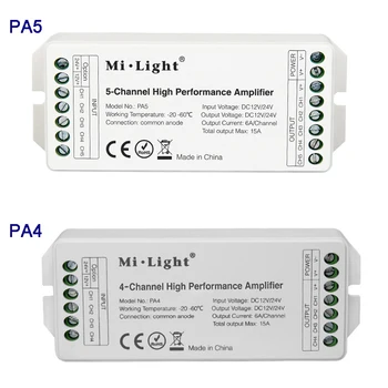 Miboxer PA4/PA5 DC12V 24V 15A 4CH 5-канален Висококачествен контролер серия Усилватели И всички led контролери тип PWM